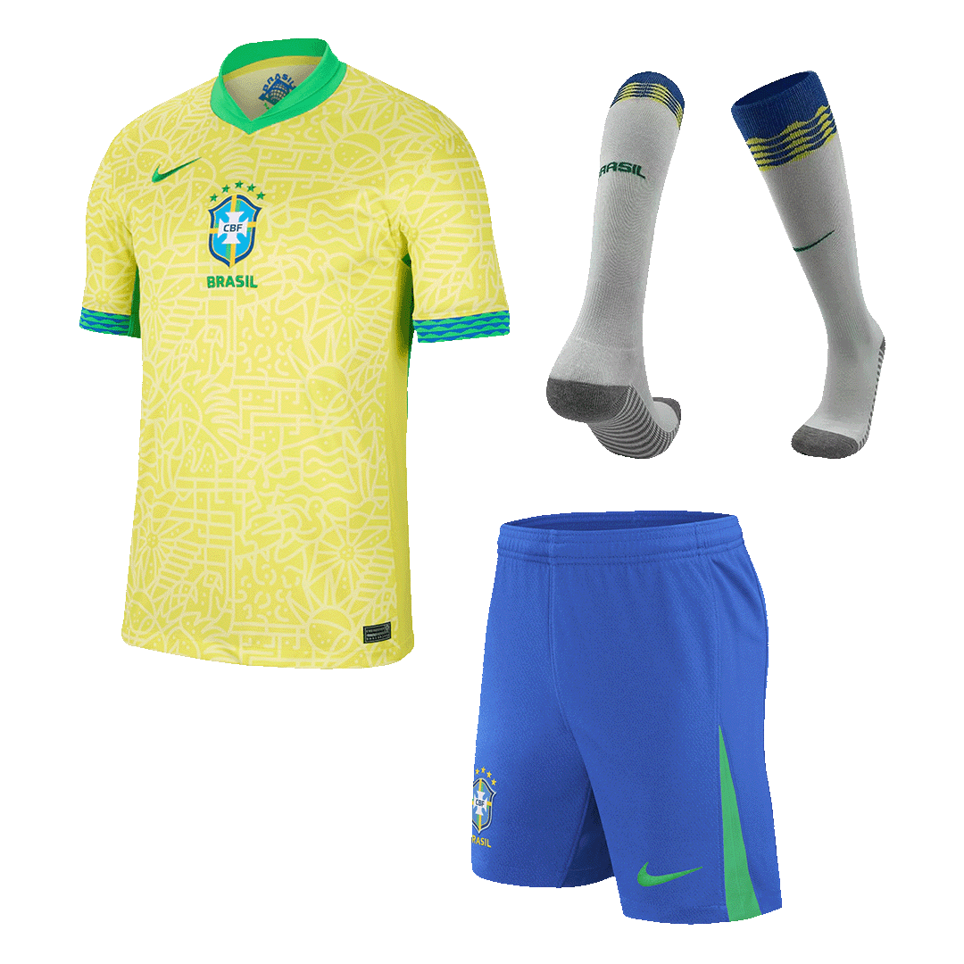 Maillot domicile Brésil Copa America 2024 (maillot + short + chaussettes)
