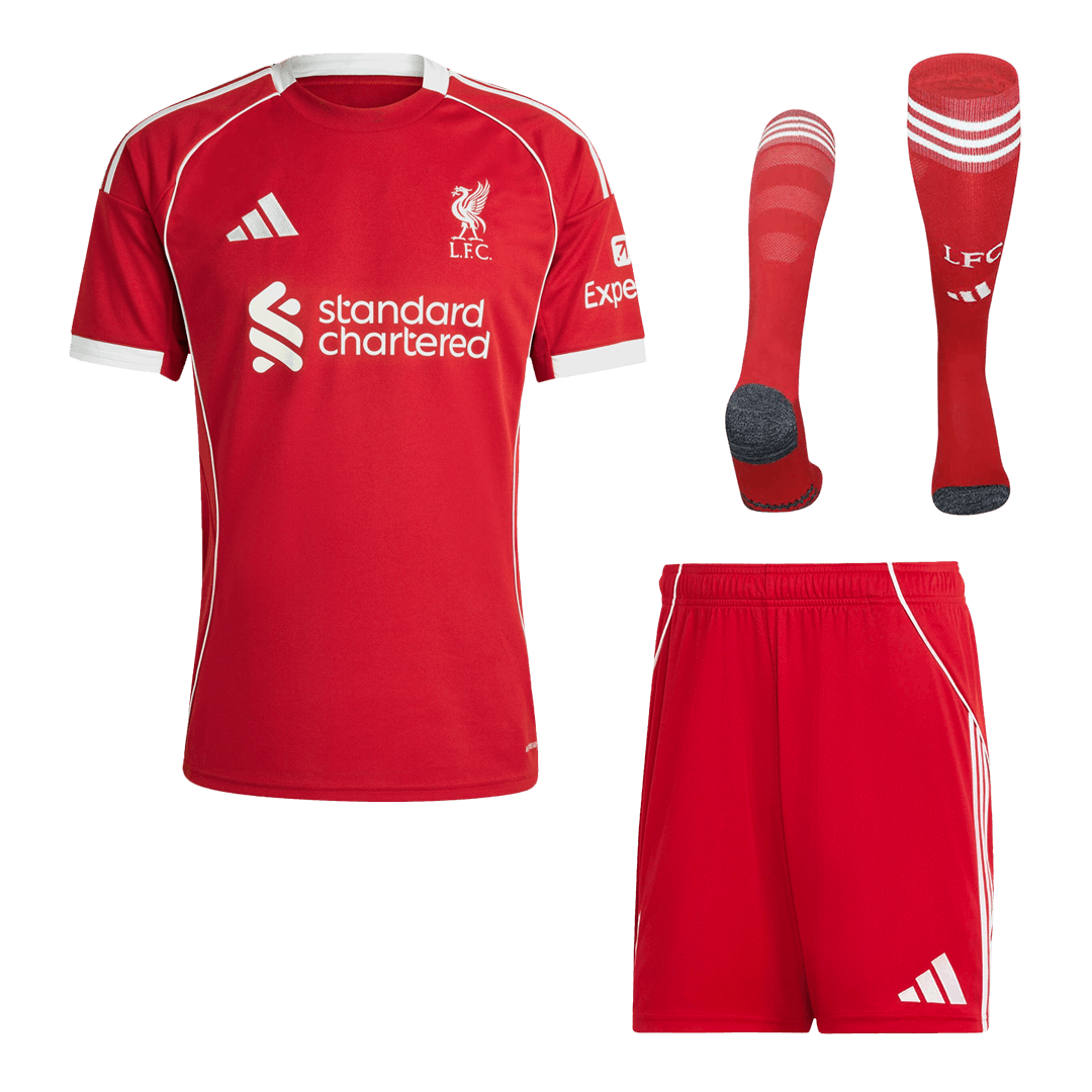 Liverpool Home Soccer Jersey Kit(Jersey+Shorts+Socks) 25/26 Red