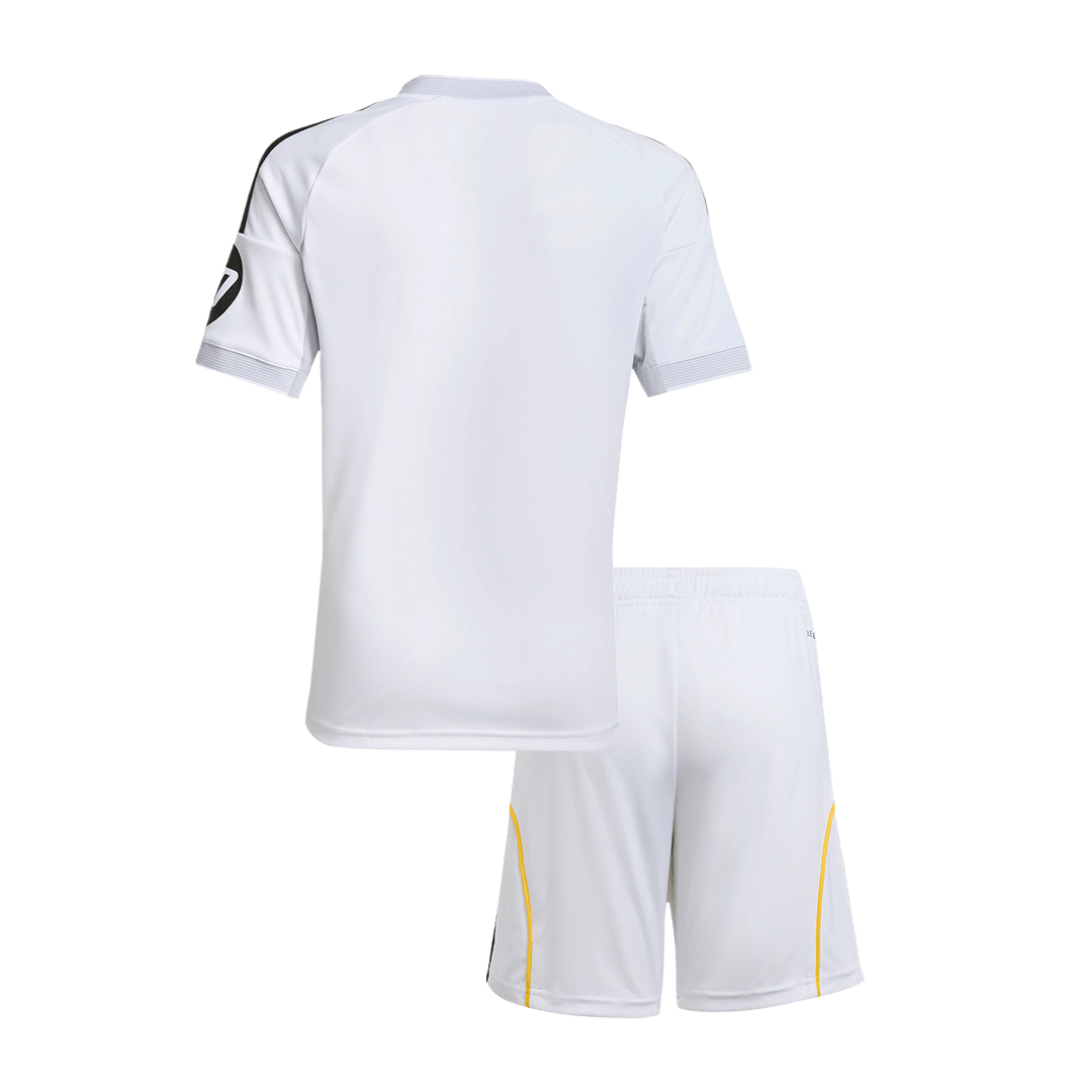 Kid's Real Madrid Home Soccer Jersey Kit(Jersey+Shorts) 2025/26 White