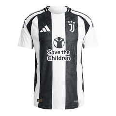 Juventus Home Soccer Jersey Authentic 2024/25- Save The Children Sponsor