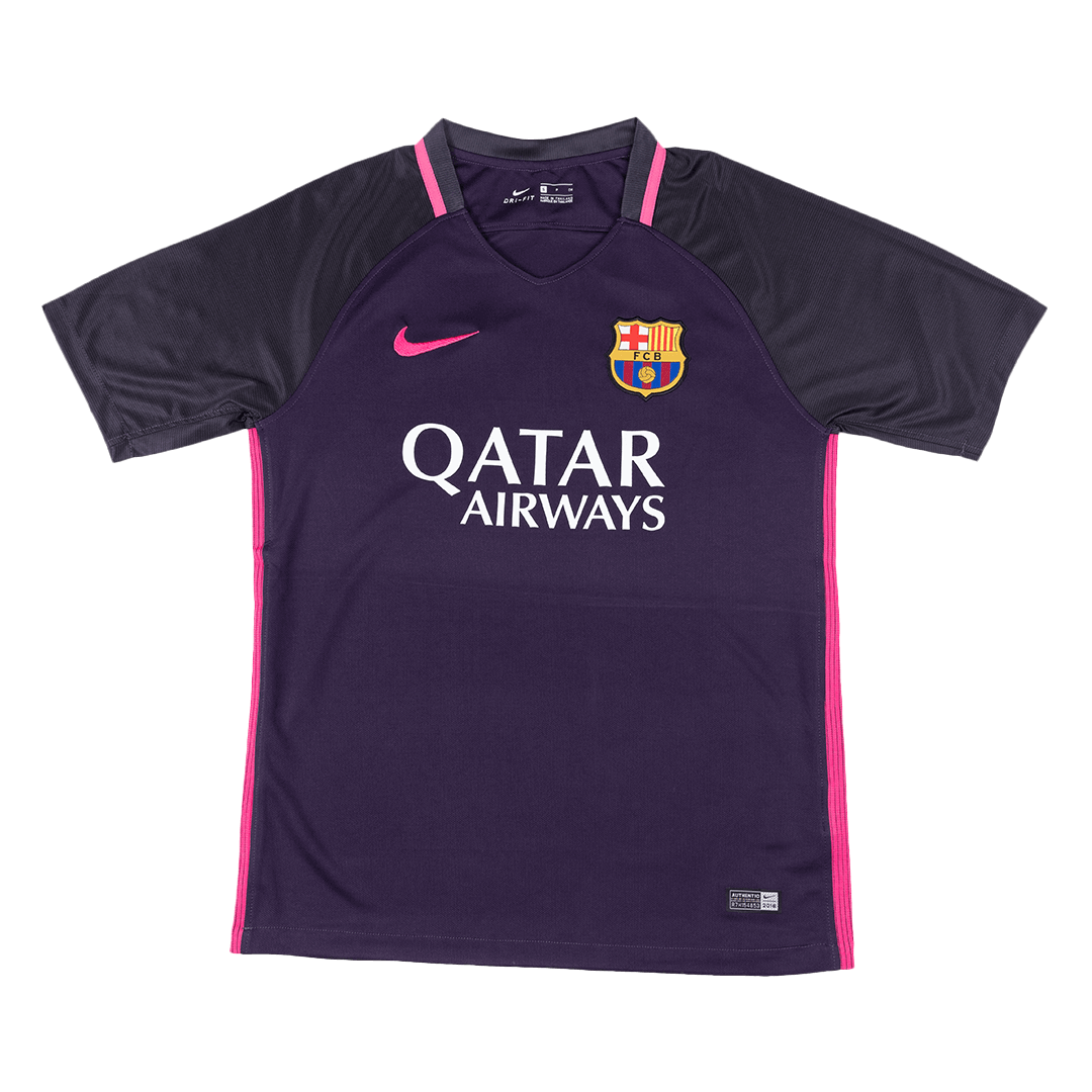 Retro 16/17 Barcelona Away Soccer Jersey Purple