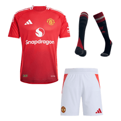 Manchester United Heim-Fußballtrikot-Set Authentic 2024/25 (Trikot + Shorts + Socken)