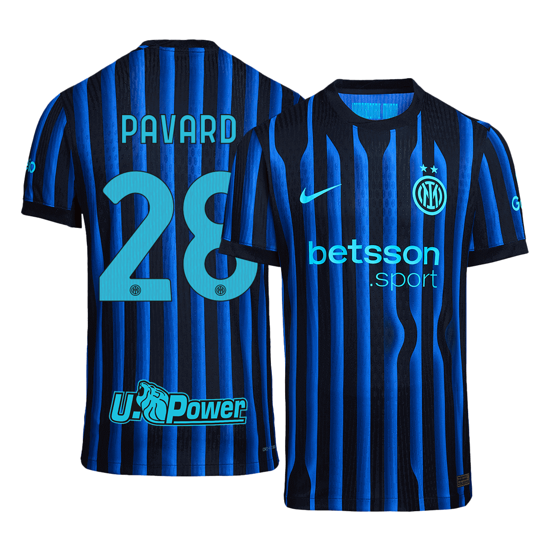 PAVARD #28 Authentic Inter Milan Home Soccer Jersey 2025/26 Blue&Black