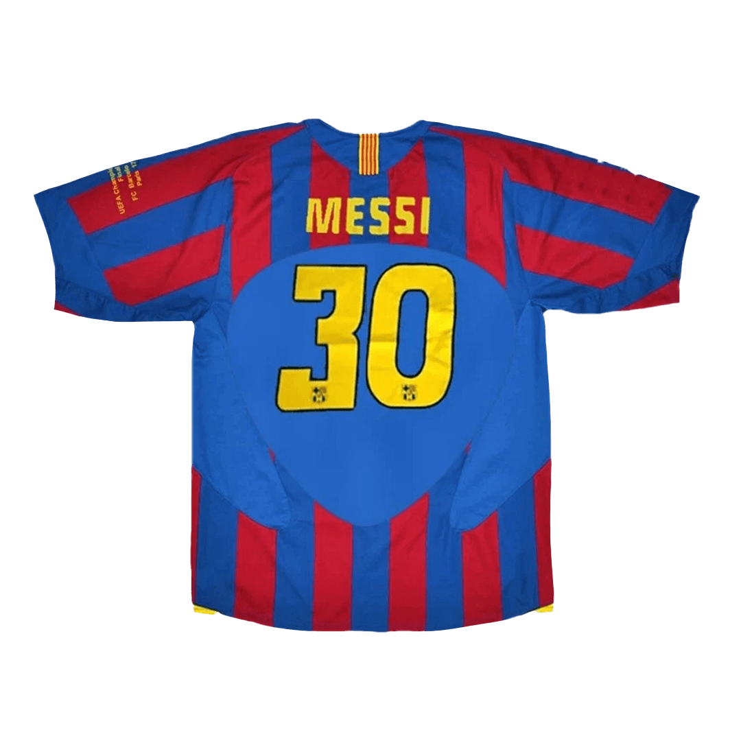 Maillot Barcelone MESSI #30 Domicile Rétro 2005/06 - Finale UCL 