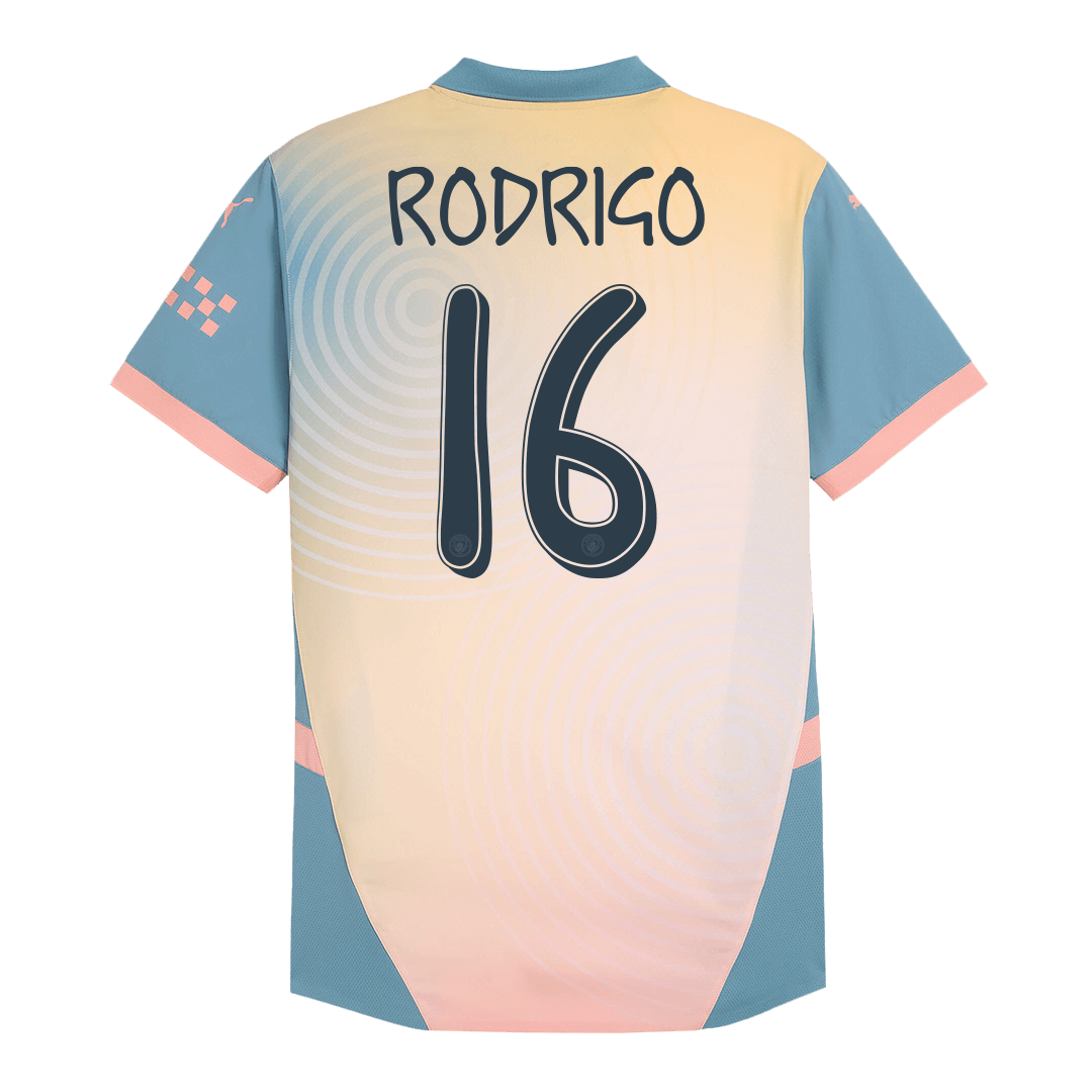 Maillot extérieur Manchester City Rodrigo #16, 4e édition, authentique, 2024/25 - Definitely City (édition UCL)