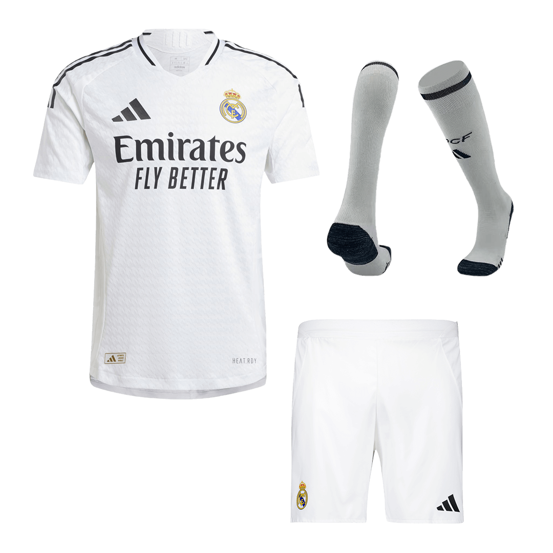 Maillot de football domicile Real Madrid authentique 2024/25 (maillot, short, chaussettes)