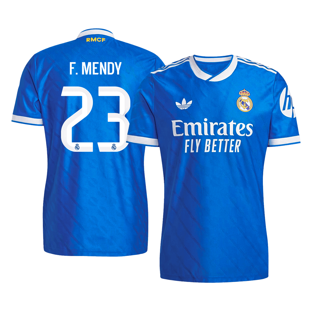 F. MENDY #23 Authentic Real Madrid Third Away Soccer Jersey 2025/26 Blue