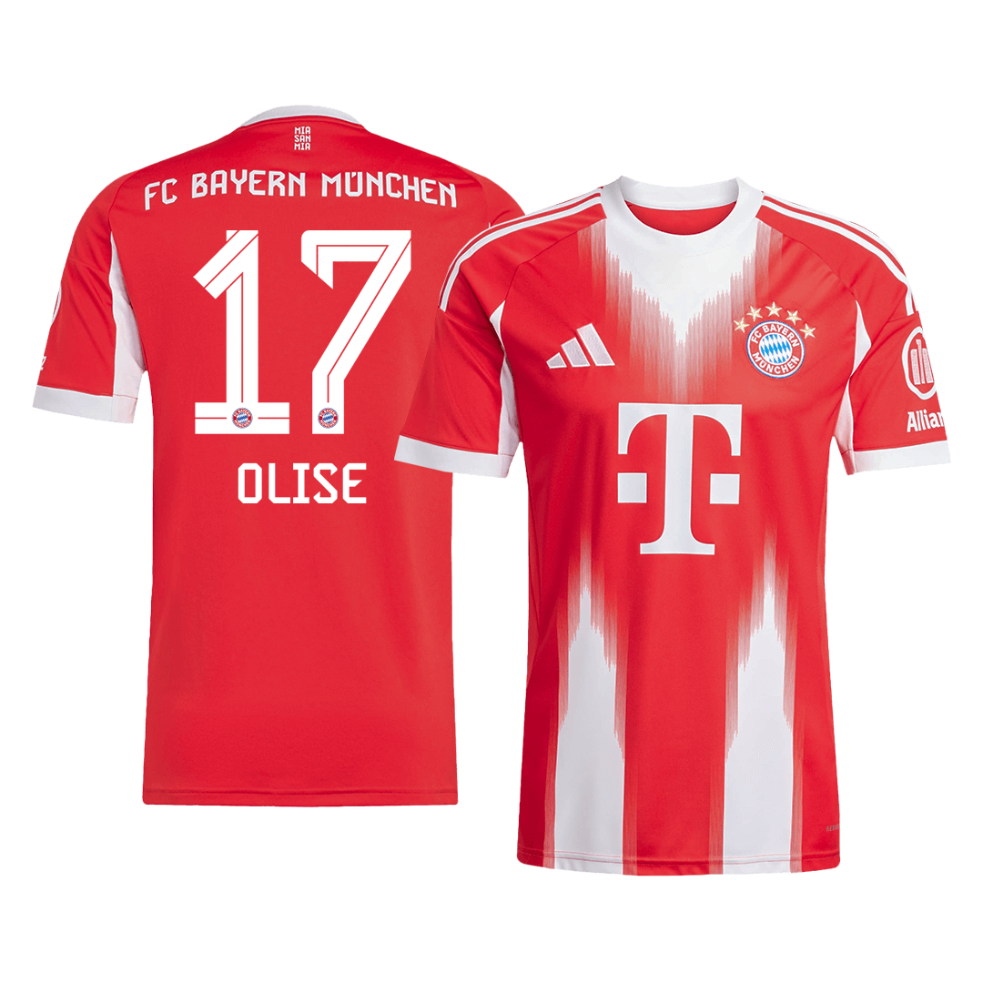 OLISE #17 Bayern Munich Home Soccer Jersey 2025/26 Red
