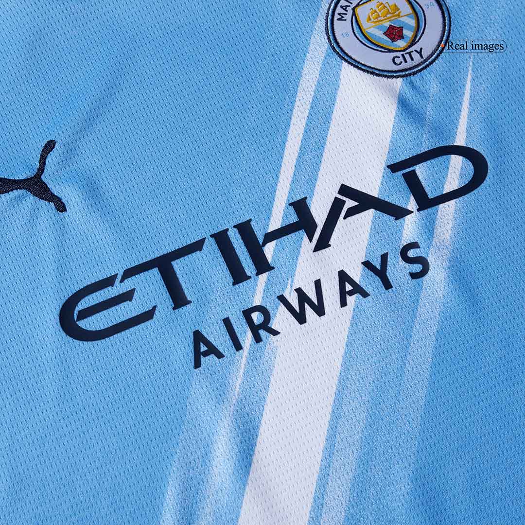 Kid's Manchester City Home Soccer Jersey Kit(Jersey+Shorts) 2025/26 Blue