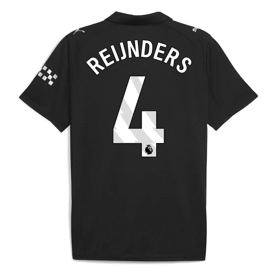 REIJNDERS #4 Manchester City Away Soccer Jersey 2025/26 Black