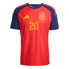 PEDRI #20 Men Player Version Spain Home Soccer Jersey World Cup 2026 Red