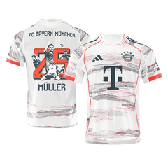 MÜLLER Special #25 Authentic Bayern Munich Away Soccer Jersey 2025/26 White