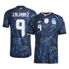 J. ÁLVAREZ #9 Player Version Argentina Away Soccer Jersey World Cup 2026 Black