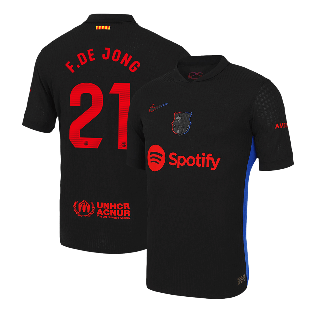 Barcelona F.DE JONG #21 Away Soccer Jersey Authentic 2024/25