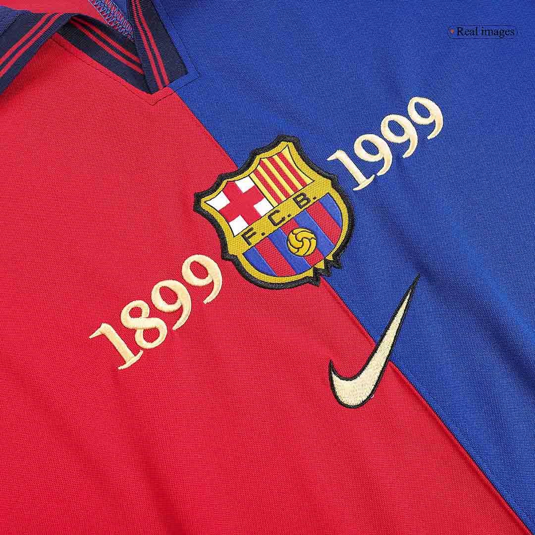 Barcelona KLUIVERT #9 Home Soccer Jersey Retro 1999/00 - 100th Anniversary