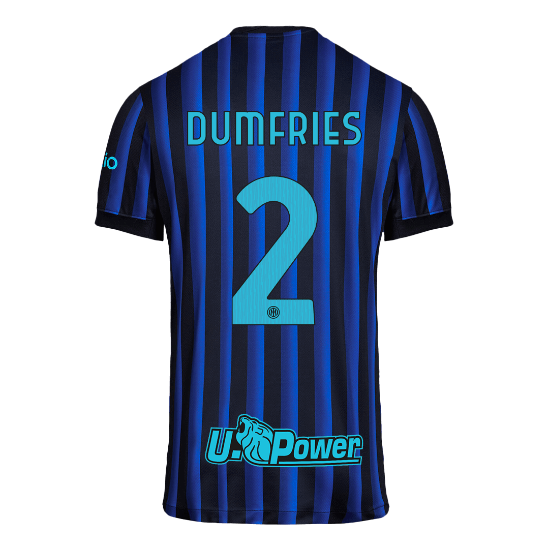 DUMFRIES #2 Inter Milan Home Soccer Jersey 2025/26 Blue&Black