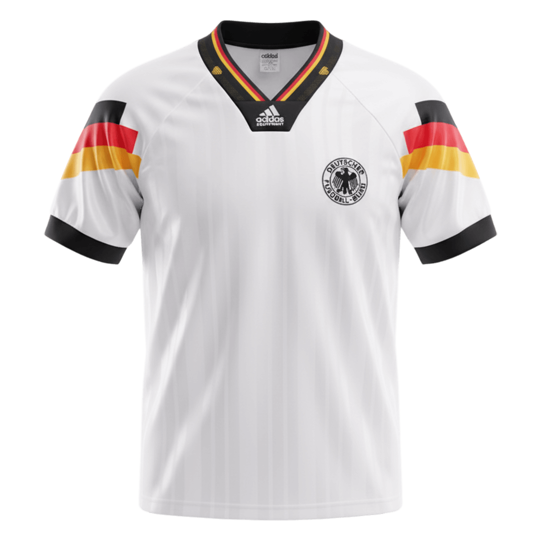 Retro 1992 Germany Home Soccer Jersey White