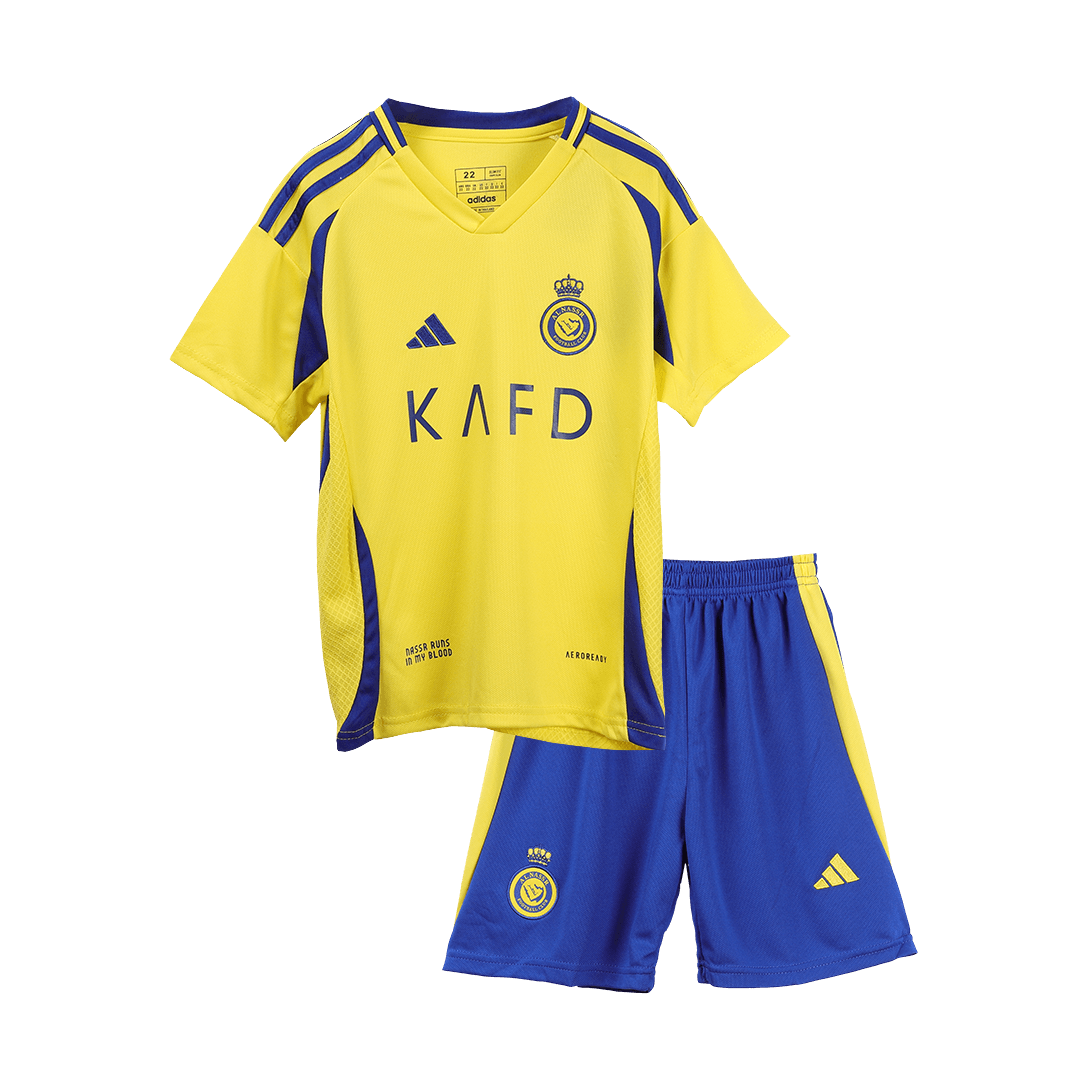 Al Nassr RONALDO #7 Home Soccer Jersey Kit 2024/25 Kids(Jersey+Shorts+Socks) - ACL