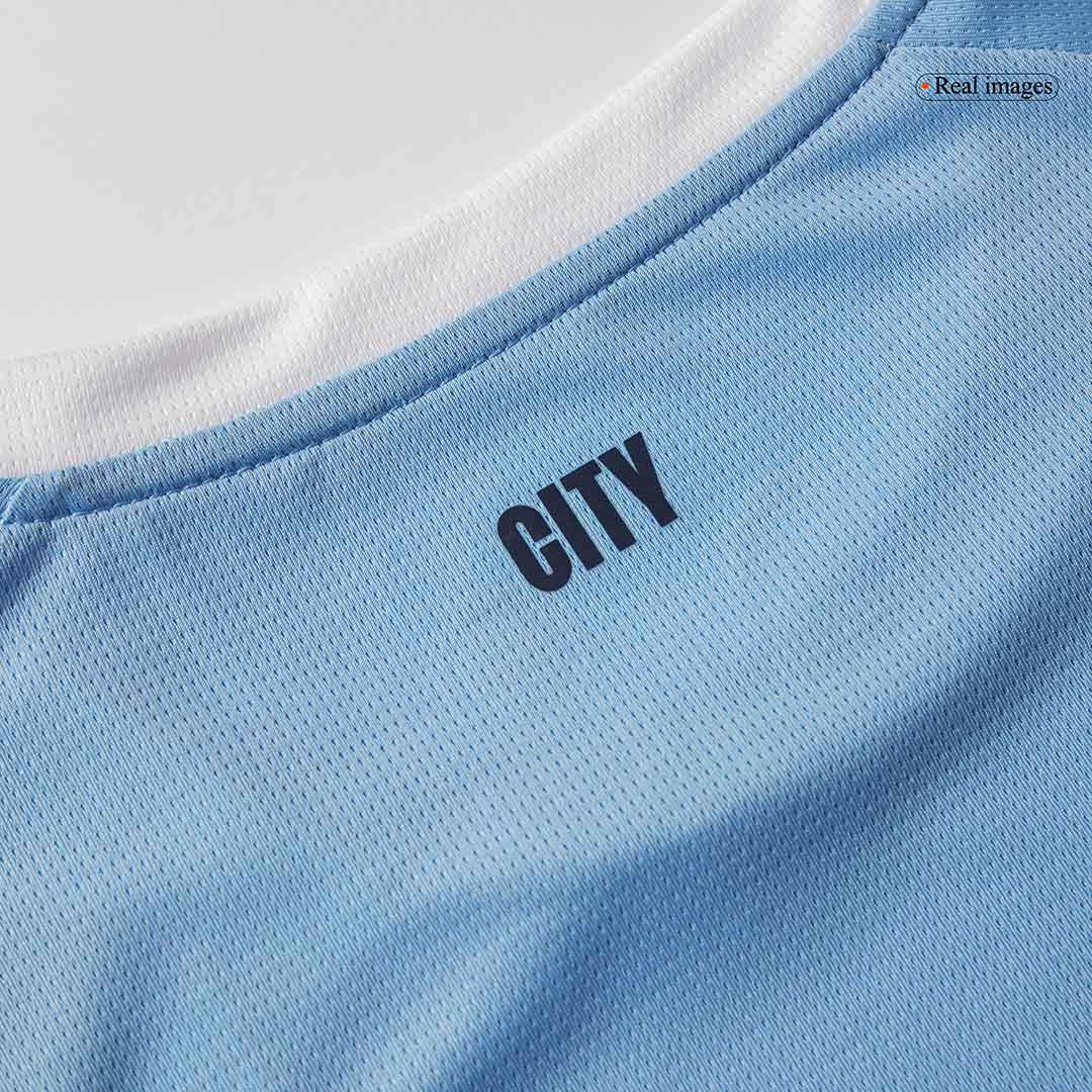 Manchester City Home Soccer Jersey Kit(Jersey+Shorts) 2025/26 Blue