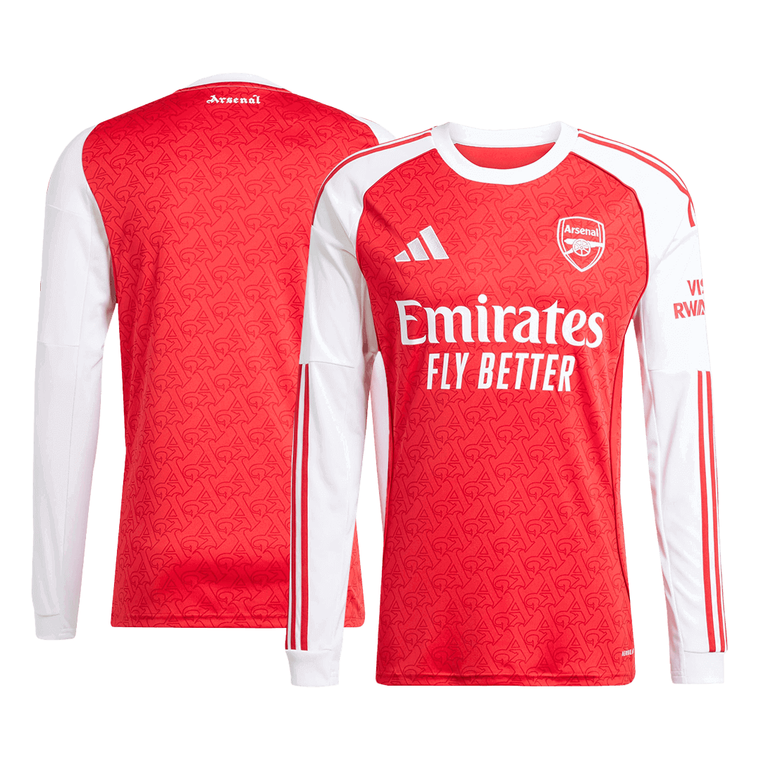 Arsenal Home Long Sleeve Soccer Jersey 2025/26 Red