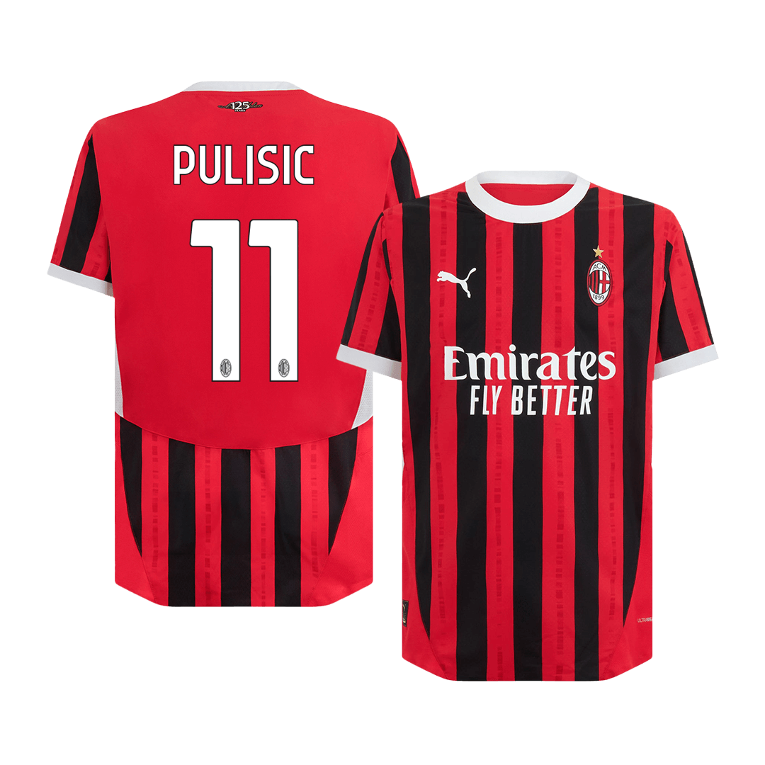 AC Milan PULISIC #11 Home Jersey Authentic 2024/25