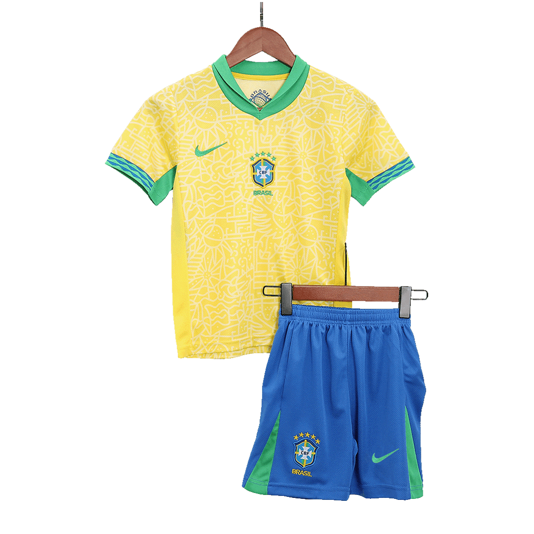 Maillot domicile Brésil Copa America 2024 pour enfant (maillot + short)