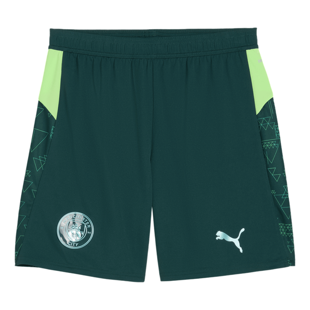 Manchester City Fourth Soccer Shorts 25/26 Green