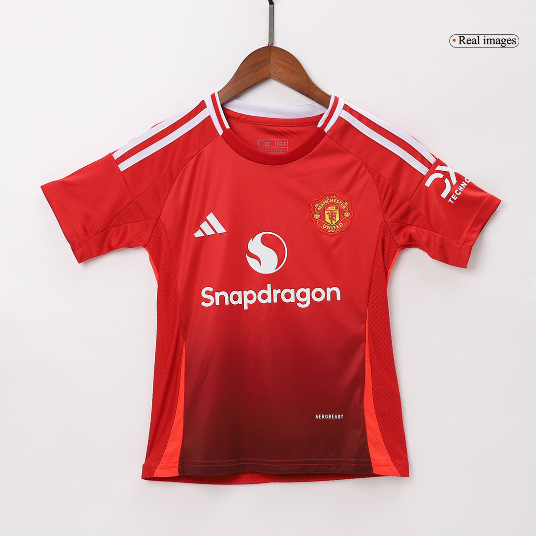 Maillot domicile Manchester United 2024/25 pour enfant (maillot + short) 