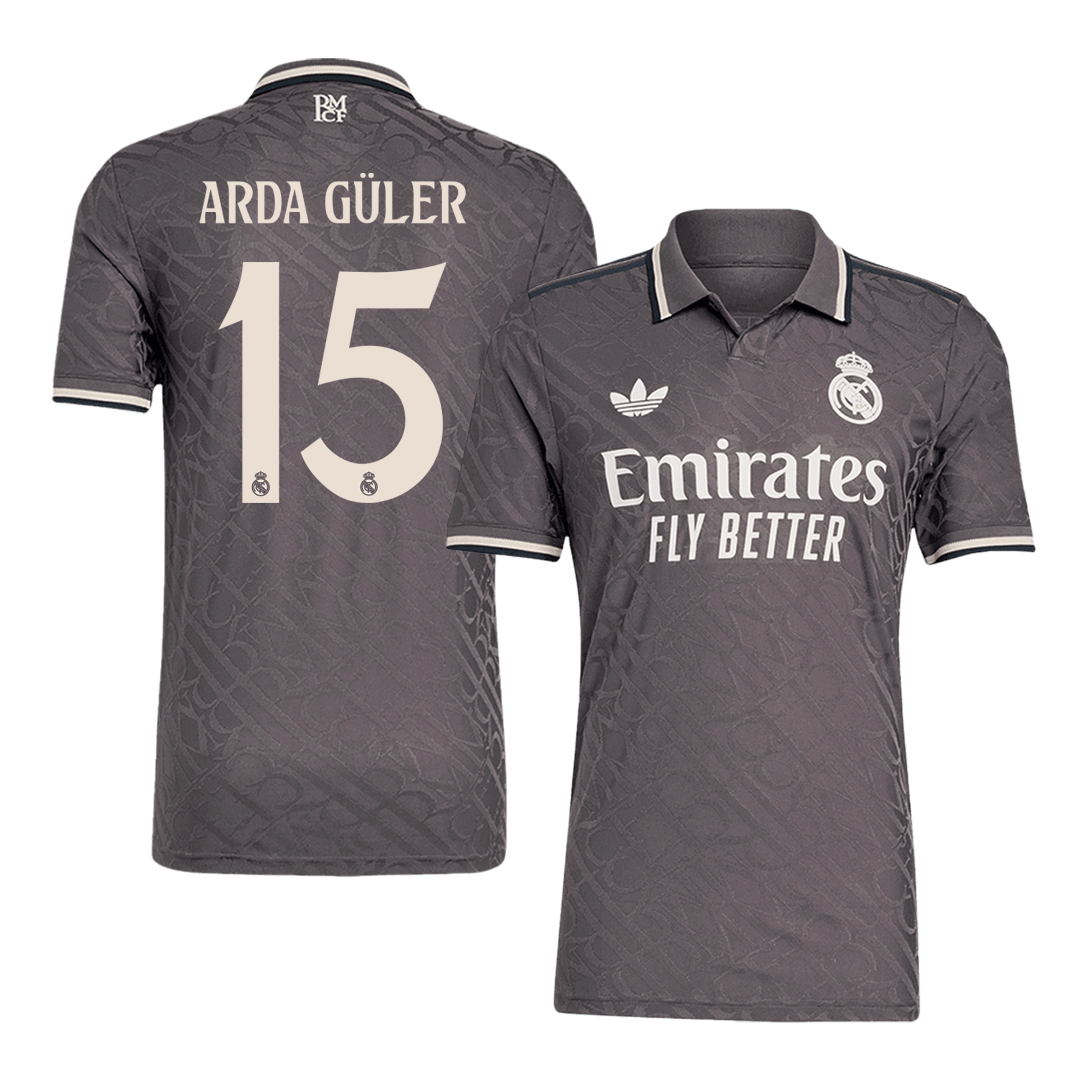 Real Madrid ARDA GÜLER #15 Third Away Soccer Jersey Authentic 2024/25
