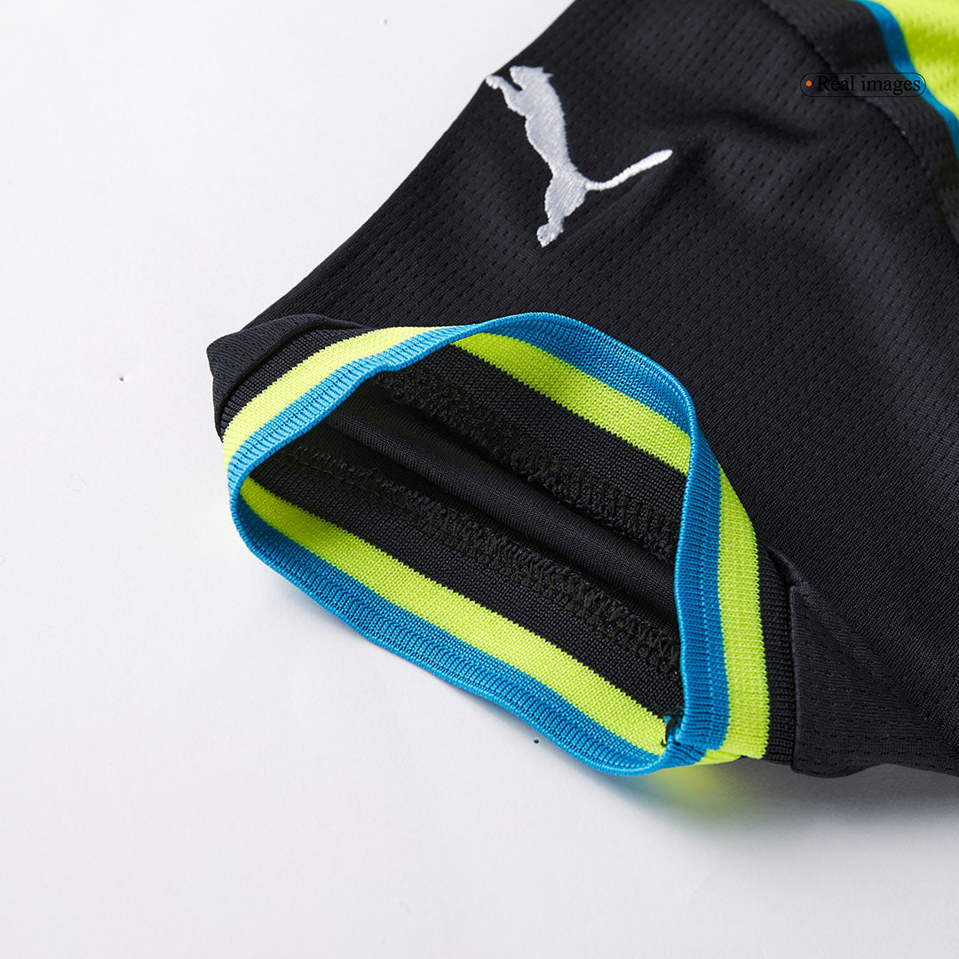 Maillot de football extérieur Manchester City 2024/25 pour enfant (maillot, short, chaussettes)