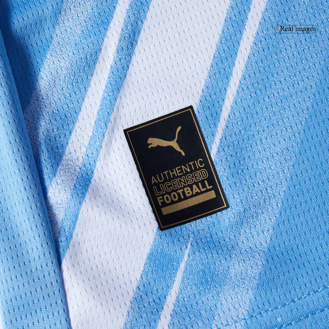 Kid's Manchester City Home Soccer Jersey Kit(Jersey+Shorts) 2025/26 Blue