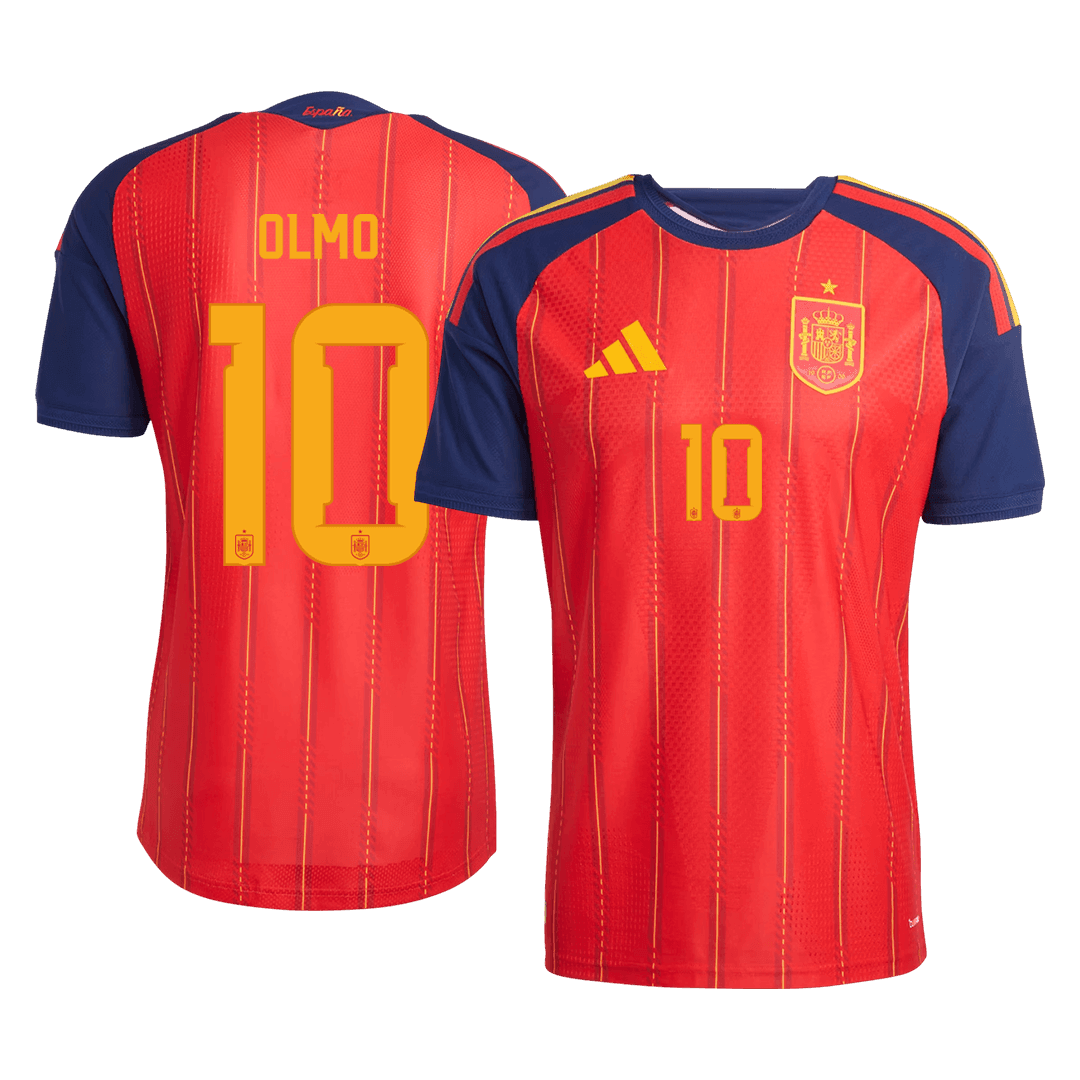 OLMO #10 Men Player Version Spain Home Soccer Jersey World Cup 2026 Red