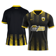 AEK Athens Away Soccer Jersey 25/26 Black