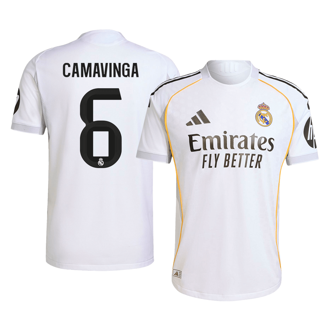 CAMAVINGA #6 Authentic Real Madrid Home Soccer Jersey 2025/26 White