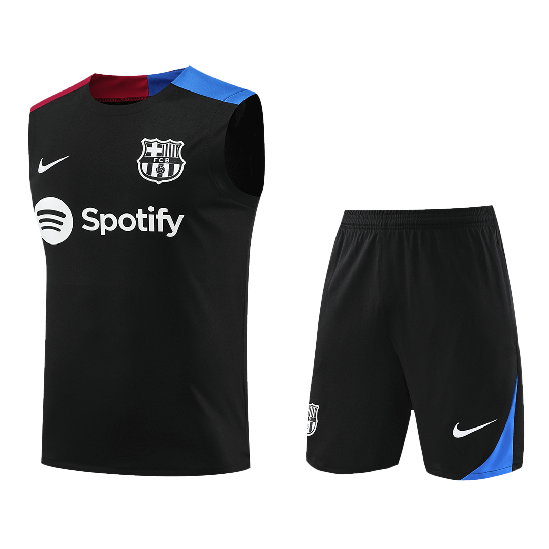 Barcelona Pre-Match Training Soccer Jersey Kit 2024/25 (Jersey+Shorts)