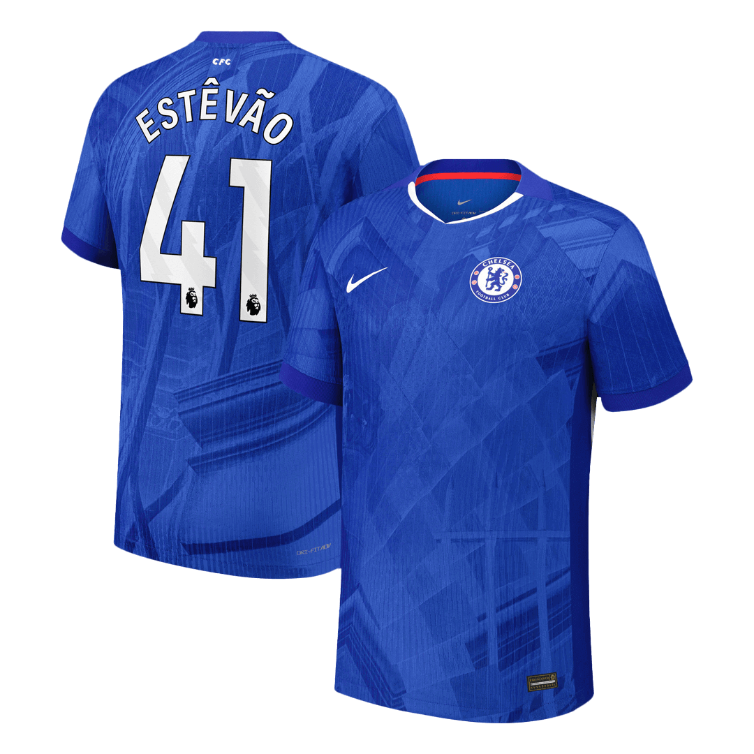 ESTÊVÃO #41 Authentic Chelsea Home Soccer Jersey 2025/26 Blue