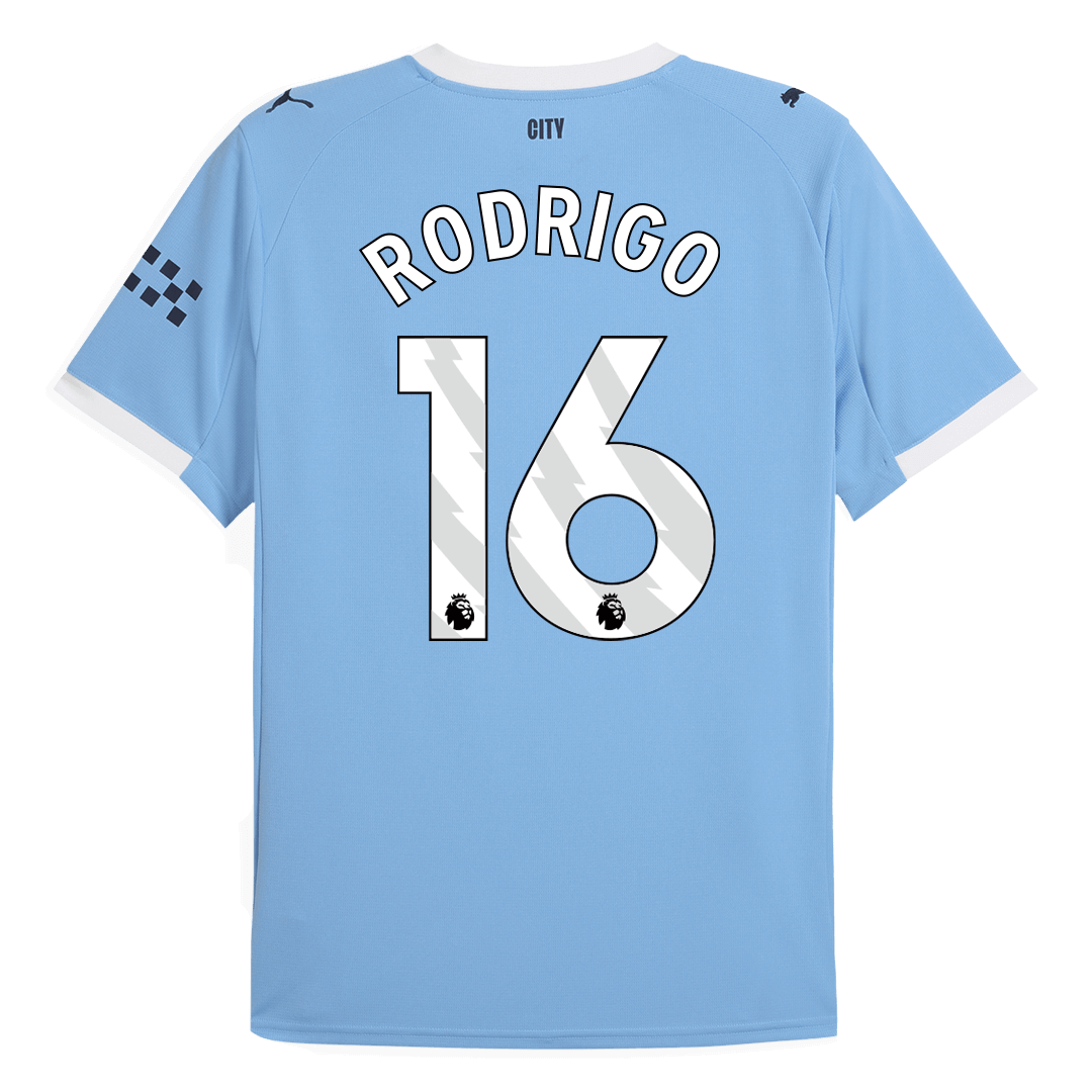 Maillot Domicile Manchester City RODRIGO #16 2025/26 Bleu