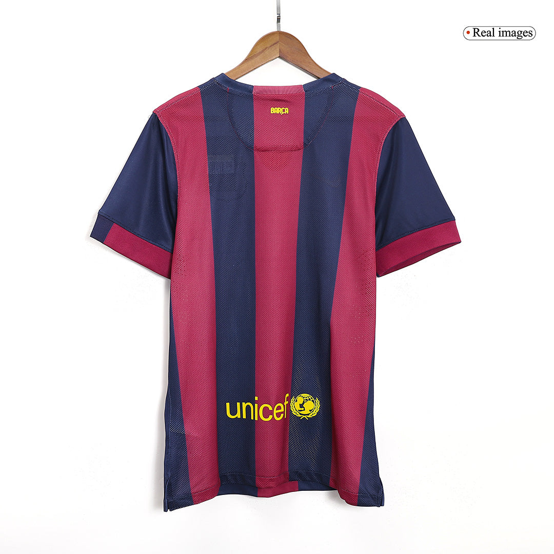 Barcelona SUÁREZ #9 Home Soccer Jersey Retro 2014/15
