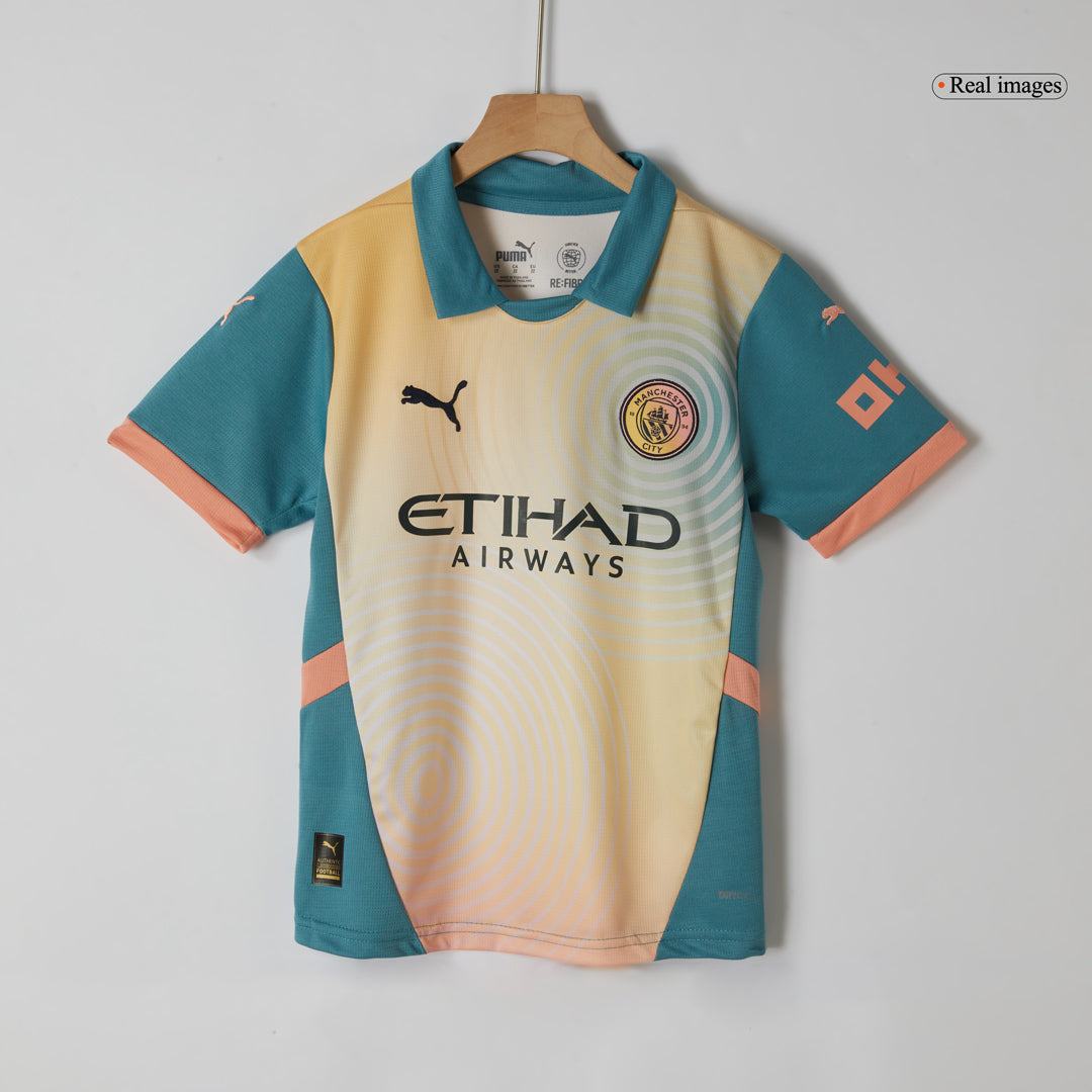 Maillot extérieur Manchester City 2024/25 pour enfant (maillot + short) - Definitely City (UCL)