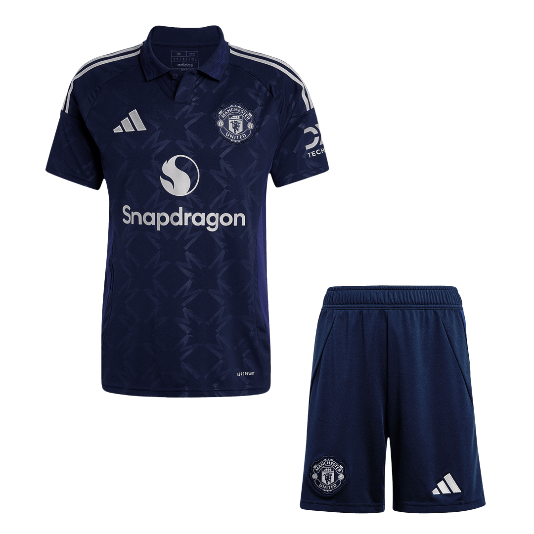 Manchester United Auswärts-Fußballtrikot 2024/25 (Trikot + Shorts)