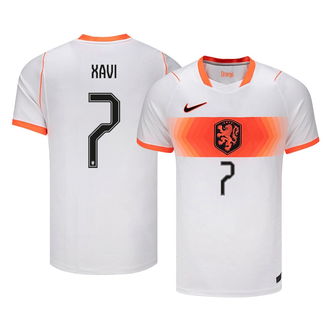 XAVI #7 Netherlands Away Soccer Jersey World Cup 2026 White