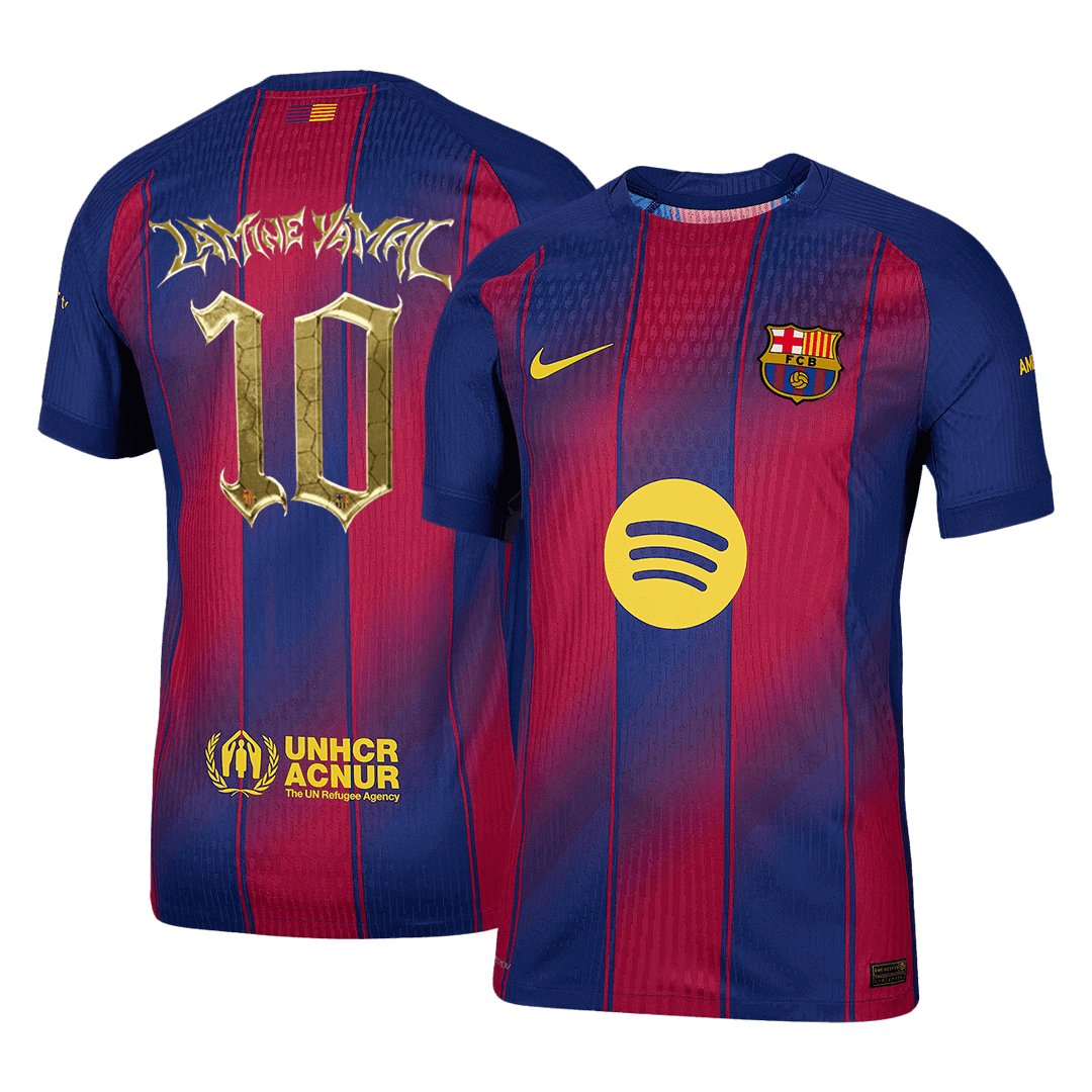 LAMINE YAMAL #10 Kopa Trophy Edition Authentic Barcelona Home Soccer Jersey 2025/26 Red&Blue
