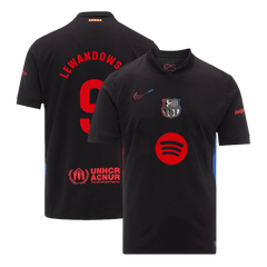 Barcelona LEWANDOWSKI #9 Away Soccer Jersey 2024/25- Spotify Logo Without Text