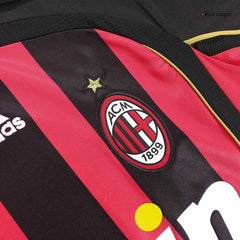 Maillot rétro domicile AC Milan MALDINI #3 2006/07 - Manches longues