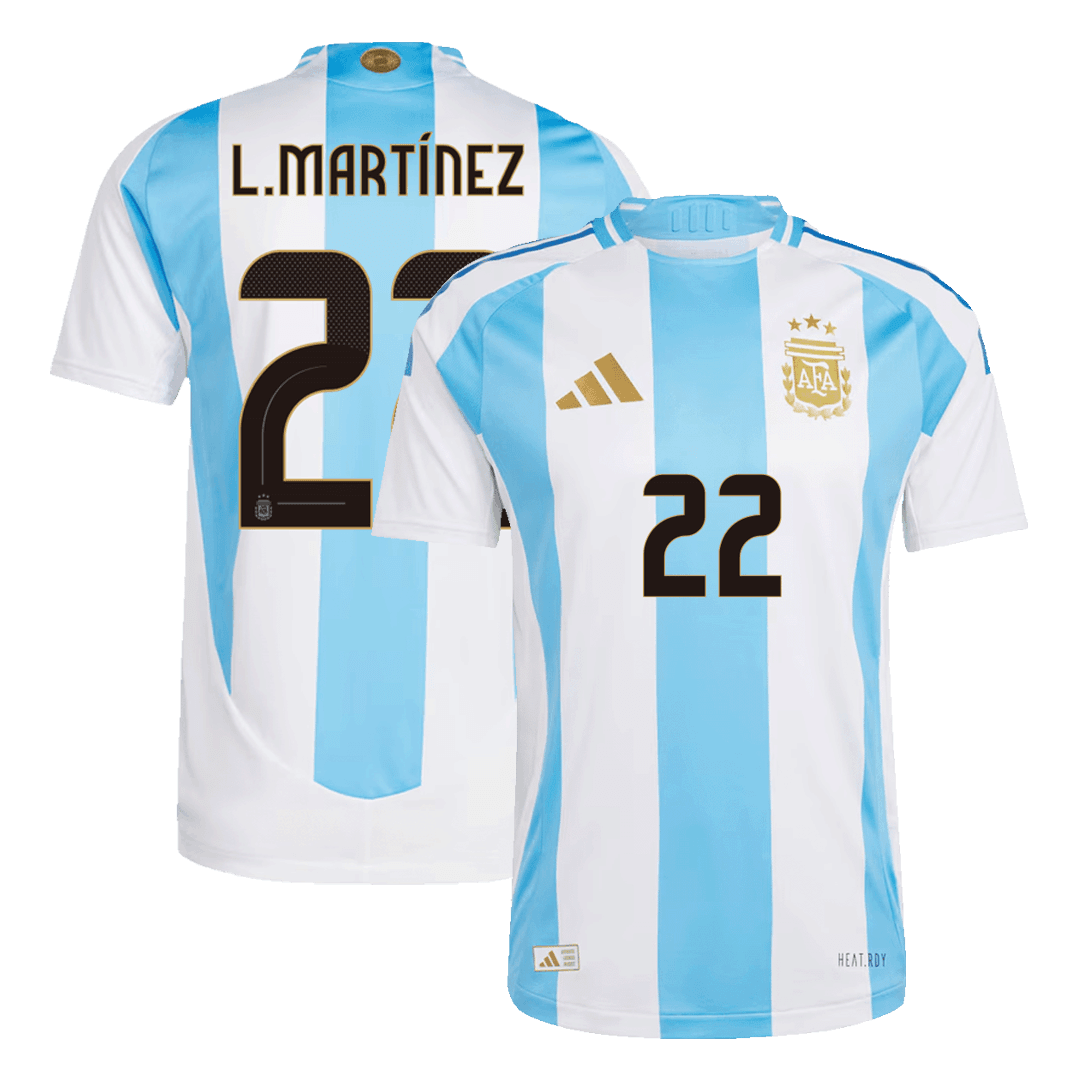 Argentina L.MARTÍNEZ #22 Home Jersey Authentic Copa America 2024