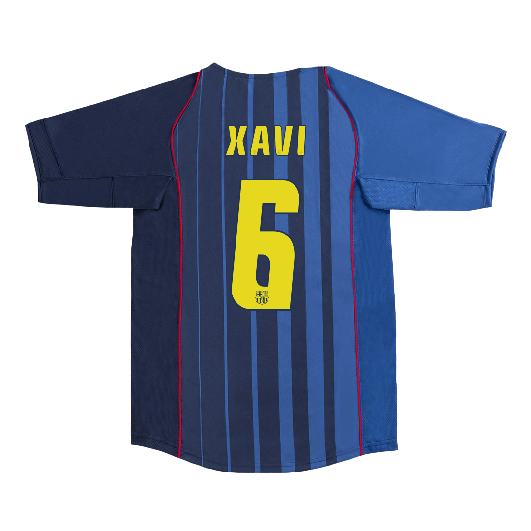 Barcelona XAVI #6 Away Soccer Jersey Retro 2004/05
