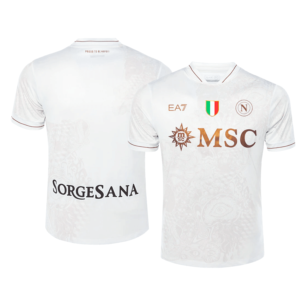 Napoli Away Soccer Jersey Kit(Jersey+Shorts) 2025/26 Sand
