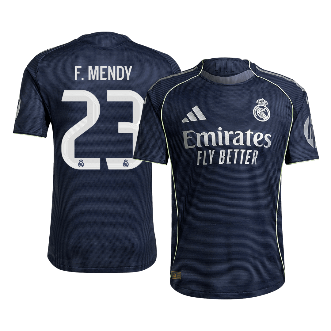 F.MENDY #23 Authentic Real Madrid Away Soccer Jersey 2025/26 Navy