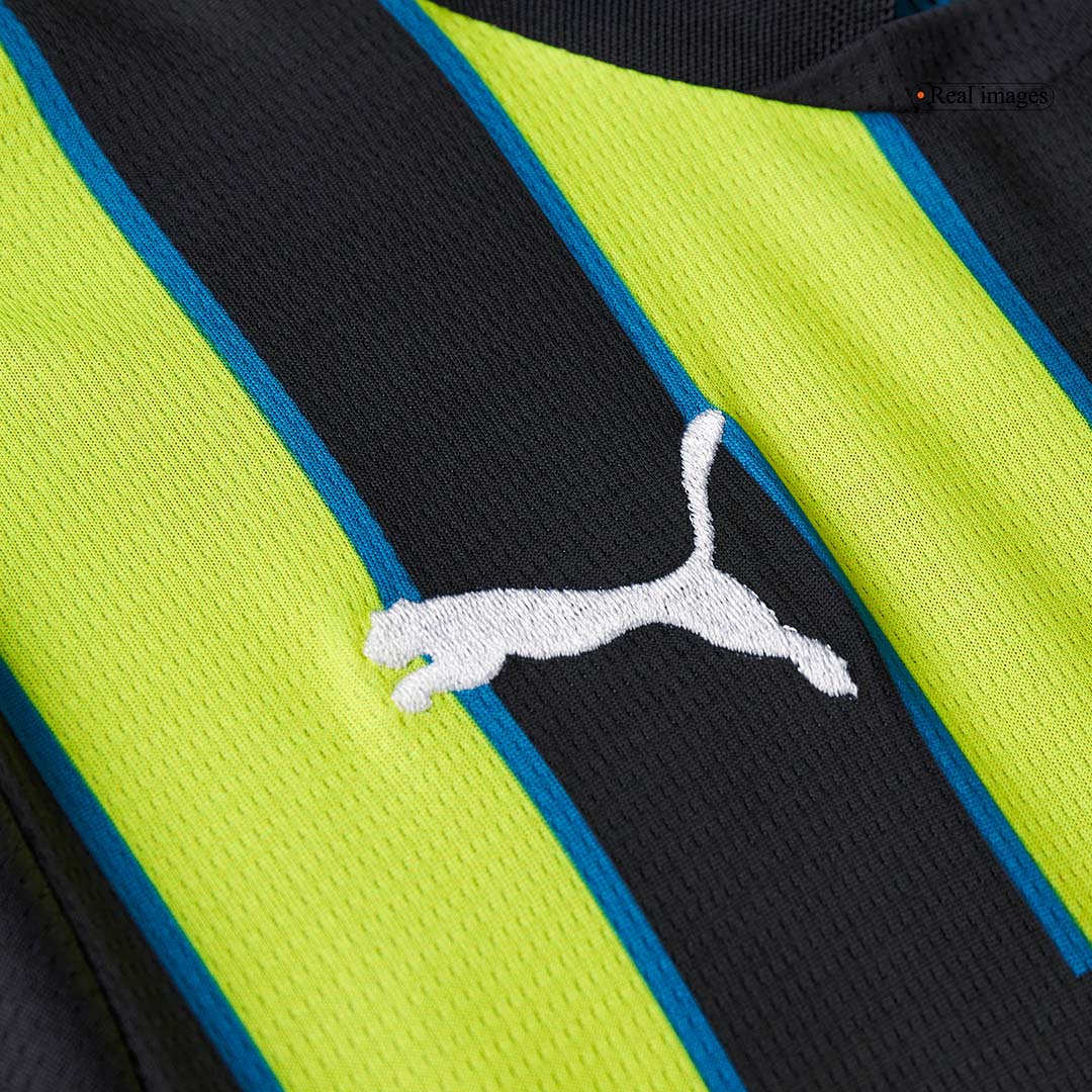 Maillot de football extérieur Manchester City 2024/25 pour enfant (maillot, short, chaussettes)