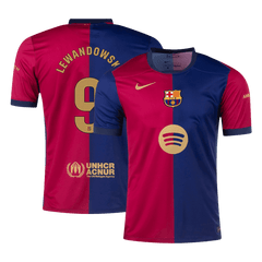 Barcelona LEWANDOWSKI #9 Home Jersey 2024/25 - Spotify Logo Without Text